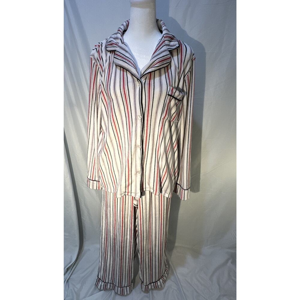 Donna Karan Women’s Pajama Set Medium Black PJ Top & Pants Soft Lounge Sleepwear